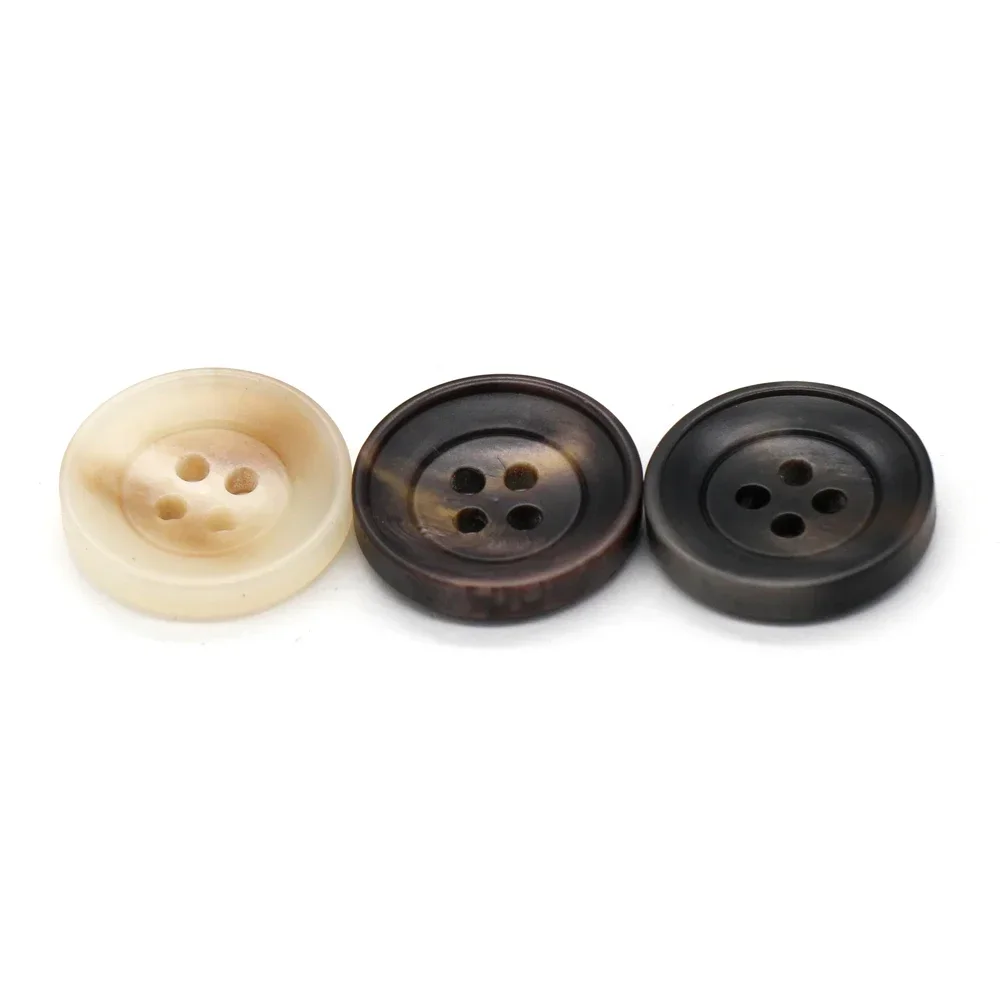 DOTOLLE 15/20/25mm Classical Horn Resin Buttons for Clothes Man Coat Suit Handmade Decorations Sewing Supplies 5