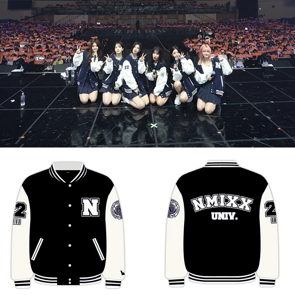 KPOP Style NMIXX Varsity Jacket MIXX University Merch Women Men