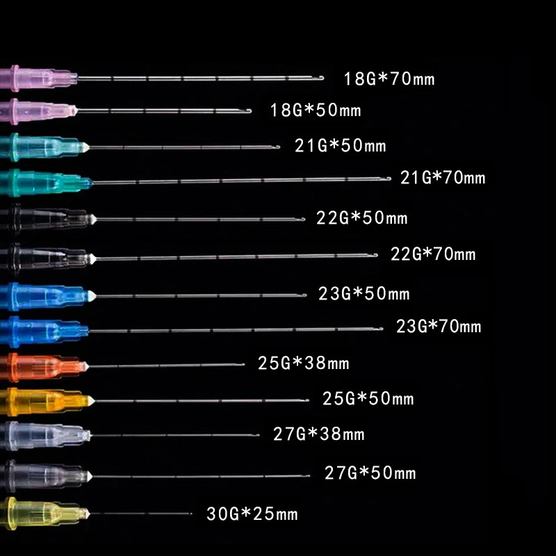 Disposable Blunt-tip Cannula Micro Body Piercing Tattoo Needles Cannula Syringe Filler 18G/21G/22G/23G/25G/27G/30G 50mm 70mm
