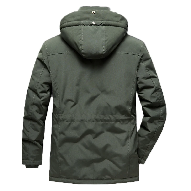 2023 New Men Winter Fleece Warm Detachable Hooded Jacket Men Business Casual Large Size Outdoors Windproof Work Jacket Male Coat 3