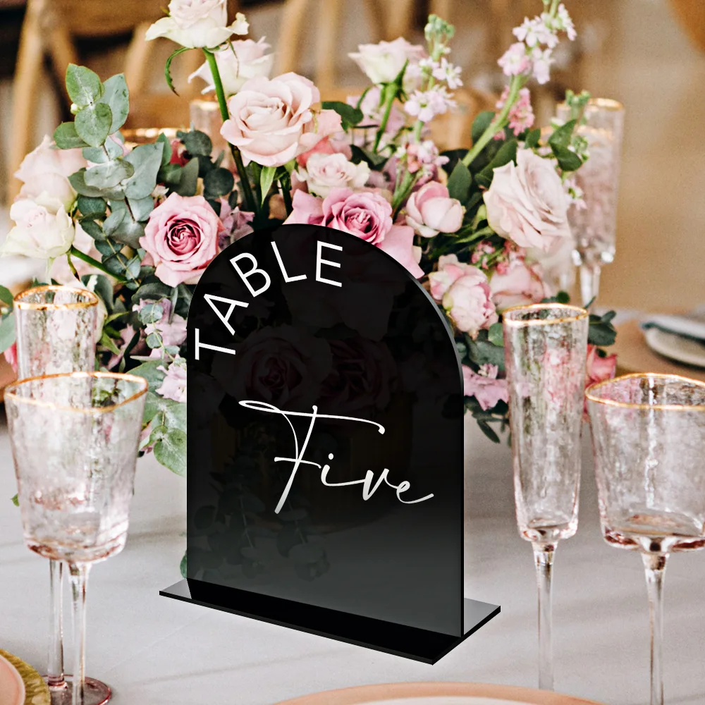 Arche Shaped Digital Label Board, Acrylic Table Board, Wedding Table Number Dining Diy Seat Board