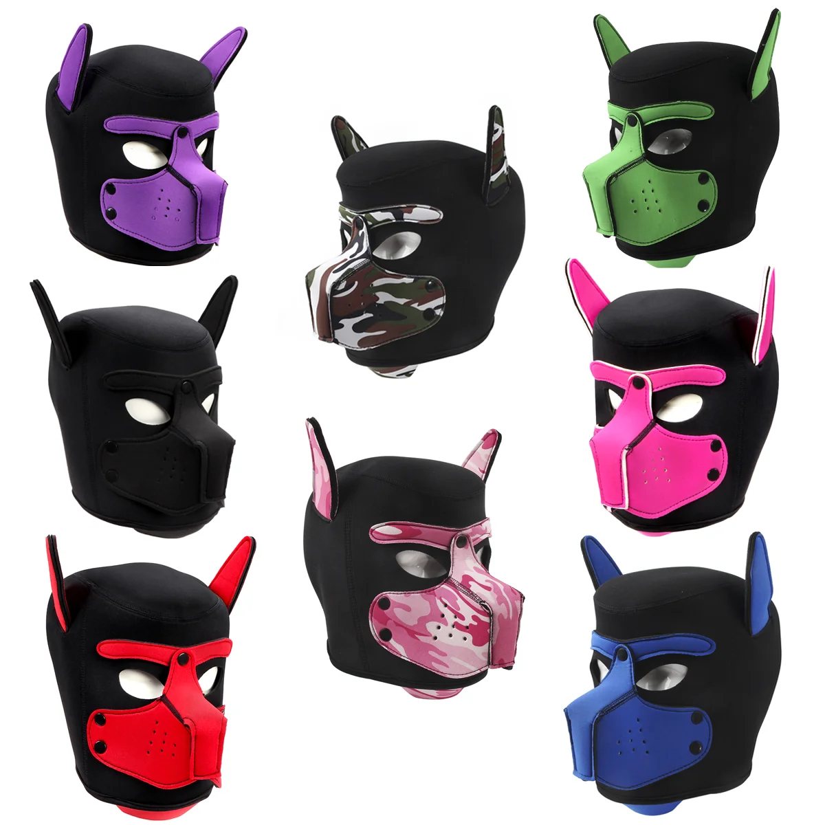 Sex Toys 8 Colors Puppy Role Play Headgear BDSM Restraints Dog Cosplay Bondage Hood Fetish Adult Sex Game Toys For Couples Erotic Product