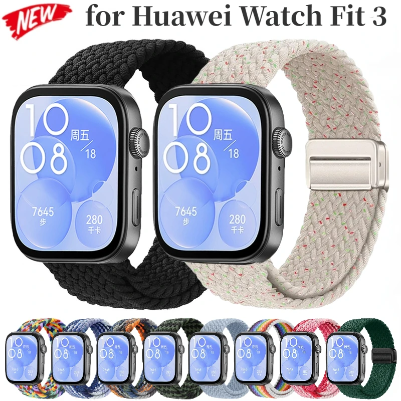 Nylon Braided Loop Strap - Magnetic Adjustable Comfort Bracelet Wristband
