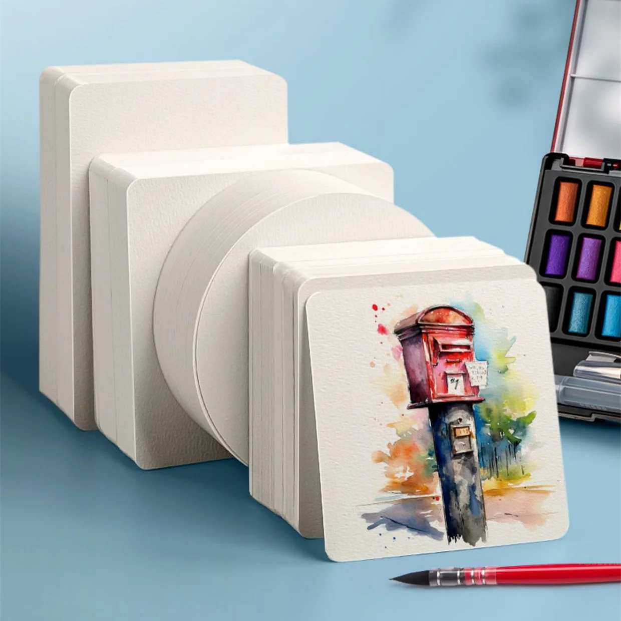 LLD 50Pcs Watercolor Paper Artist Paper Water Color Paper Fine Medium  Coarse Grain Ppaer for Artist - AliExpress