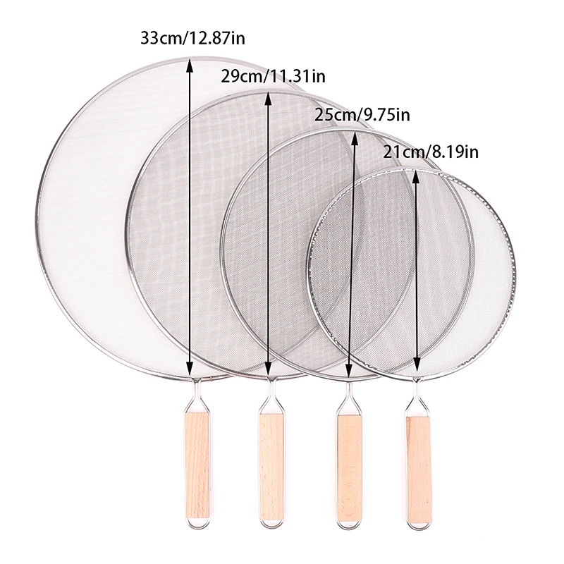 Cooking Frying Stainless Steel Anti Splatter Guard Oil Net Grease Splatter Screen Pan Mesh Guard Screen Splash Cover