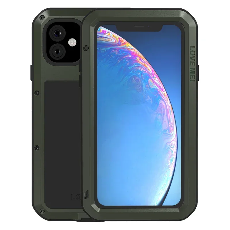 Rugged Aluminum Dustproof Shockproof Phone Case - Heavy Duty 360° Protection Armor Cover
