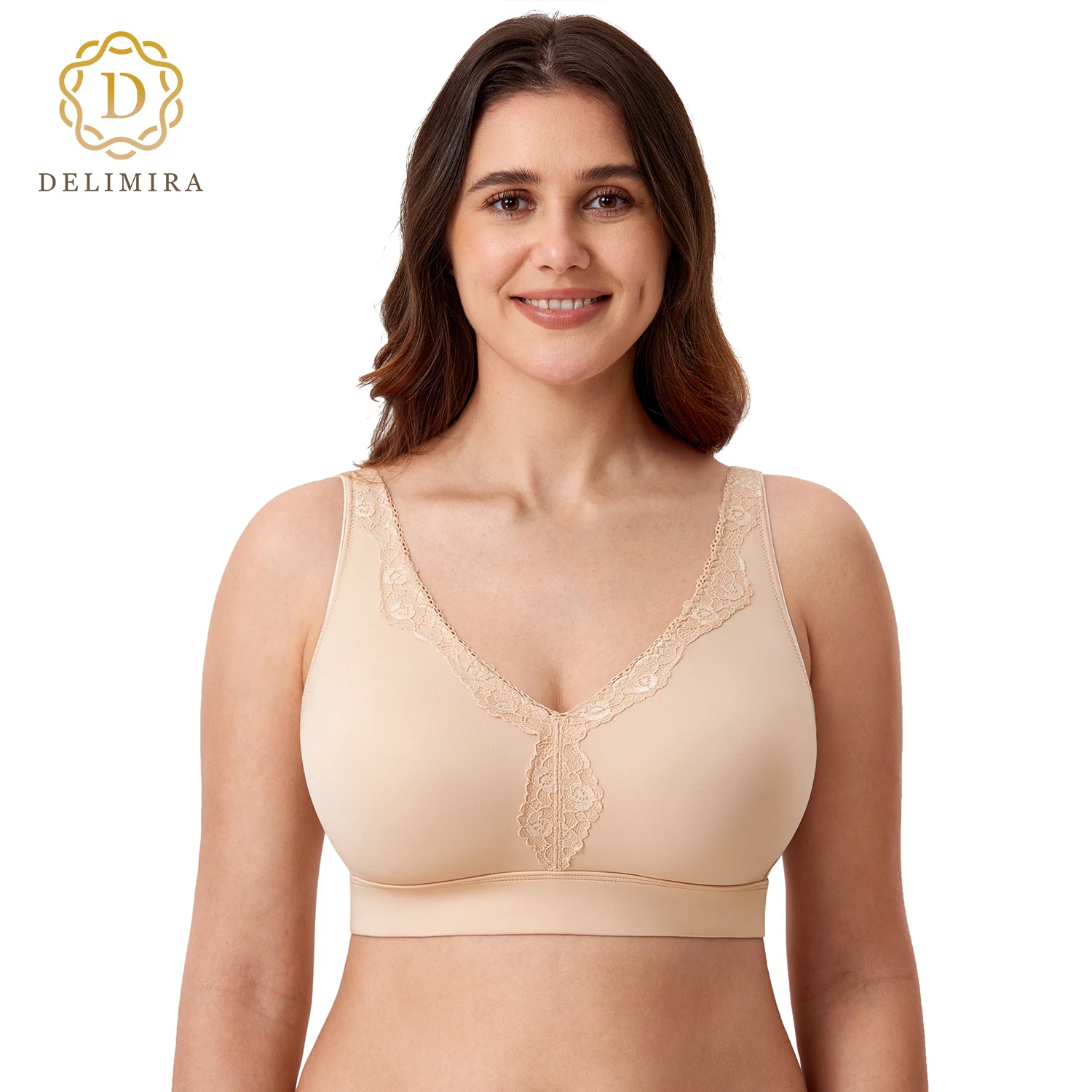Women's Wireless Seamless Bra Plus Size Full Coverage Unlined Comfort