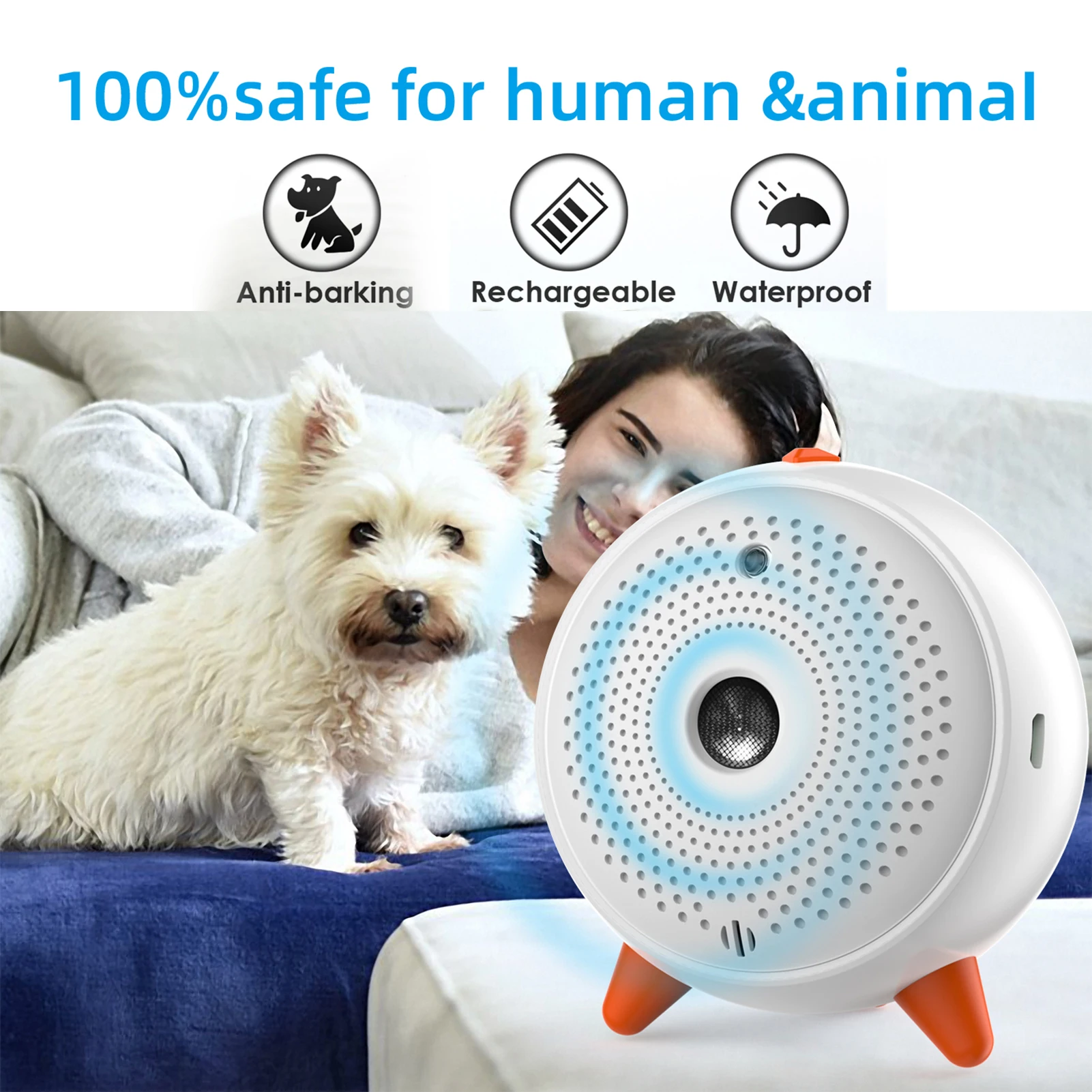 Anti Barking Device Dog Bark Control Behavior Training Tool 10m Control Range LED Indicate Indoor and Outdoor Deterrent System dog bark deterrent dog repeller