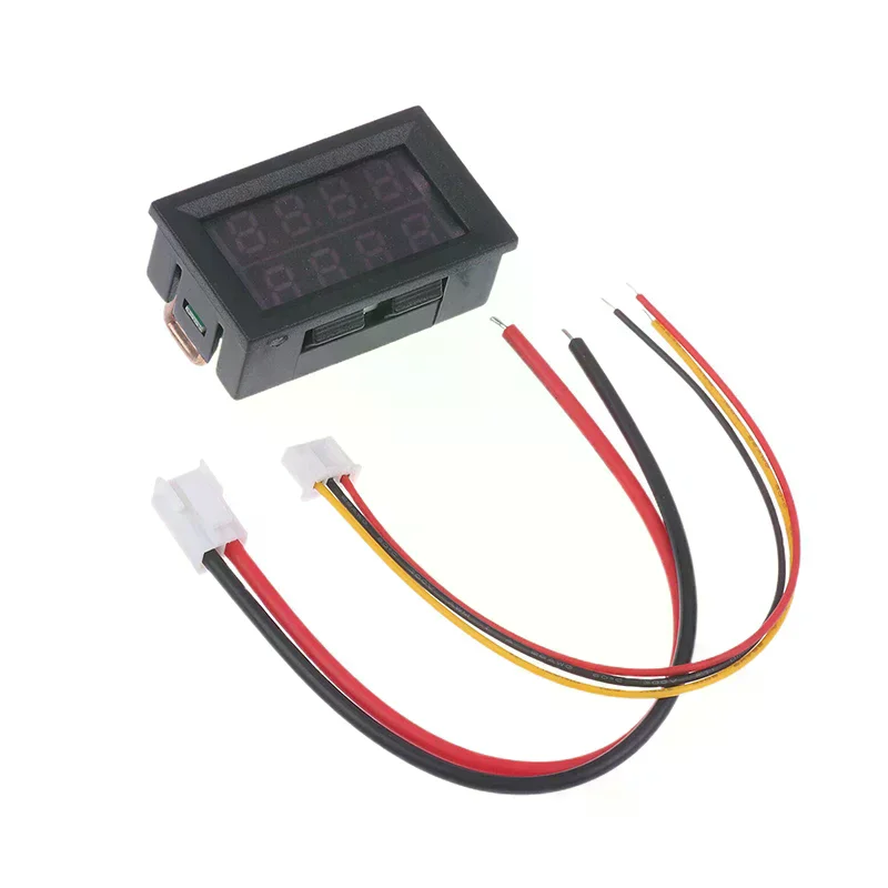 48*28mm 4자리 5선 미니 디지털 전압계 전류계 DC 100V 10A 전압계 전류계 듀얼 LED 디스플레이 광범위한 응용 분야