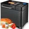 17-in-1 bread maker, 710W dual heater bread maker, 2LB stainless steel bread maker, with nut dispenser and ceramic pot 1