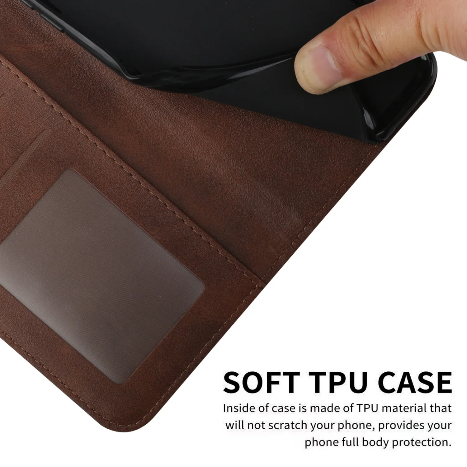 Premium Flip Wallet Leather Protective Phone Case Cover