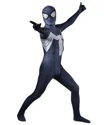 Halloween Adults Kids Black Spidercosplay Costume Venom Symbiote SuperHero Zentai Suit Men Boys Male Bodysuit
