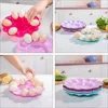 1Pc Simple 12 Grids Egg Holder New Random Color Plastic Refrigerator Egg Trays Home Creative Egg Plate Rack Storage Tray 5