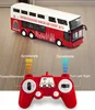 Double E E640 Travel Bus 1:18 Alloy Model High Speed Racing Car Double-decker Bus Model Sound Light RC sightseeing Bus Toys Boys 5