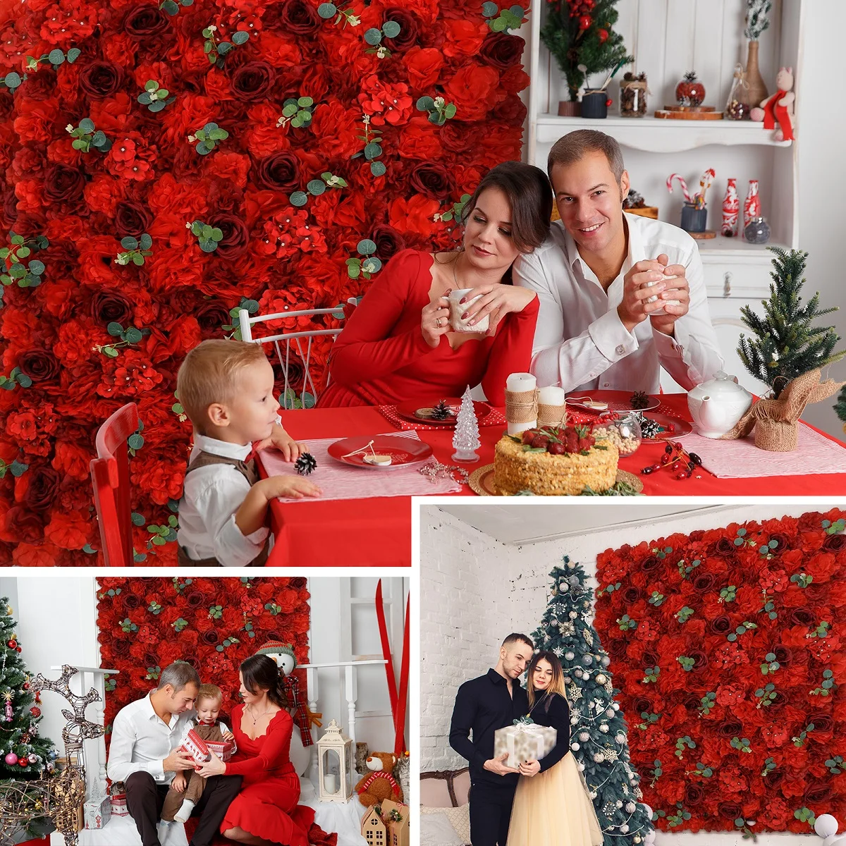 Artificial Flowers Rose Wall Panel 3D Flower Backdrop for Home Salon Wedding Party Bridal Shower indoor Outdoor Decoration 6PCS artificial plants artificial flowers artificial rose artificial flower bouquet artificial flower
