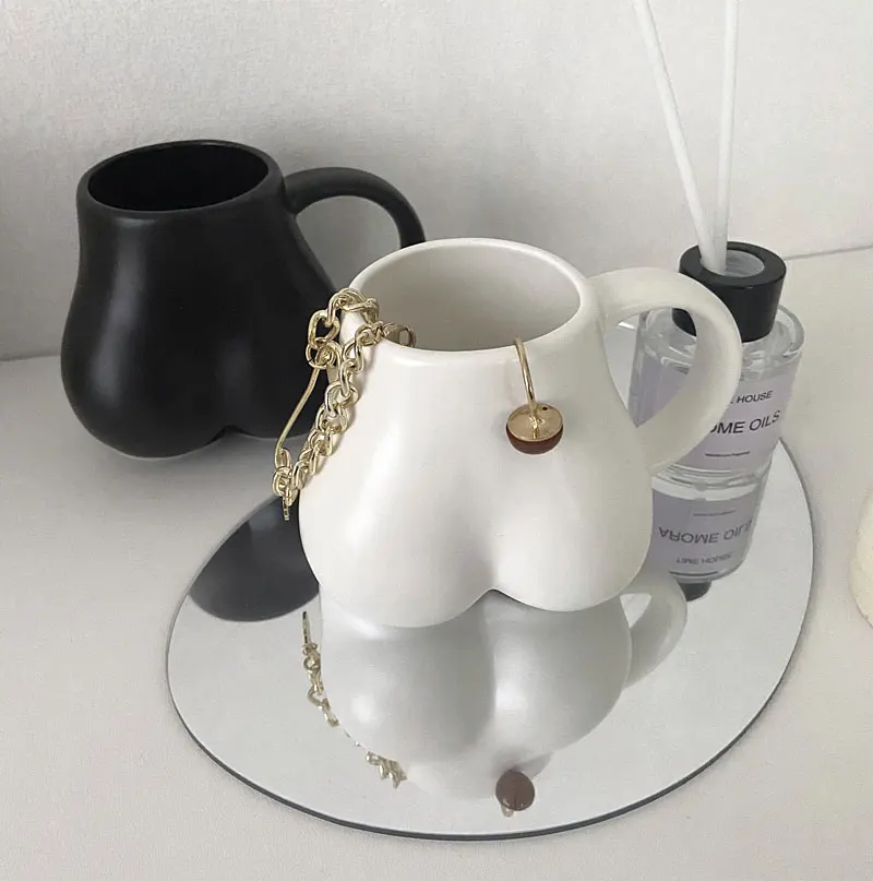 Tasse à café et lait personnalisée en forme de fesses, nouveau décor  nordique - AliExpress