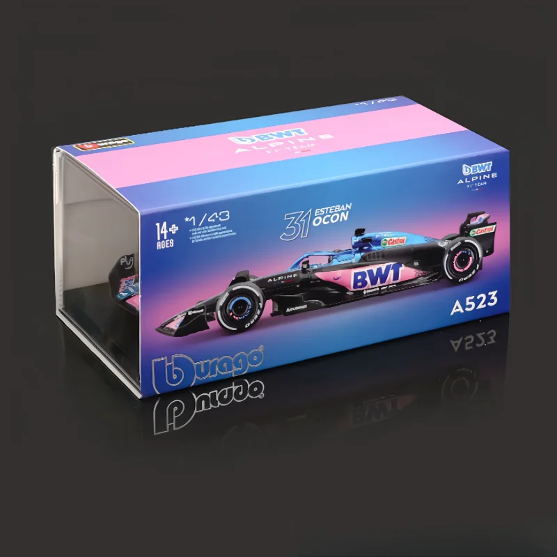 2024 New Original Bburago 1:43 Bwt Alpine Team A523 Bahrain Version Alloy Miniature Alloy Formula 1 Racing Die-Cast Models Gifts 3