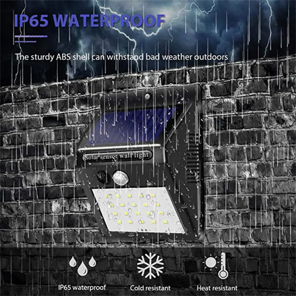 Description Picture 4 of item30 LED Solar Light Motion Sensor Wall Light Outdoor Solar Lamp Waterproof Solar Powered Sunlight Street Lamp Garden Decor + Lamp