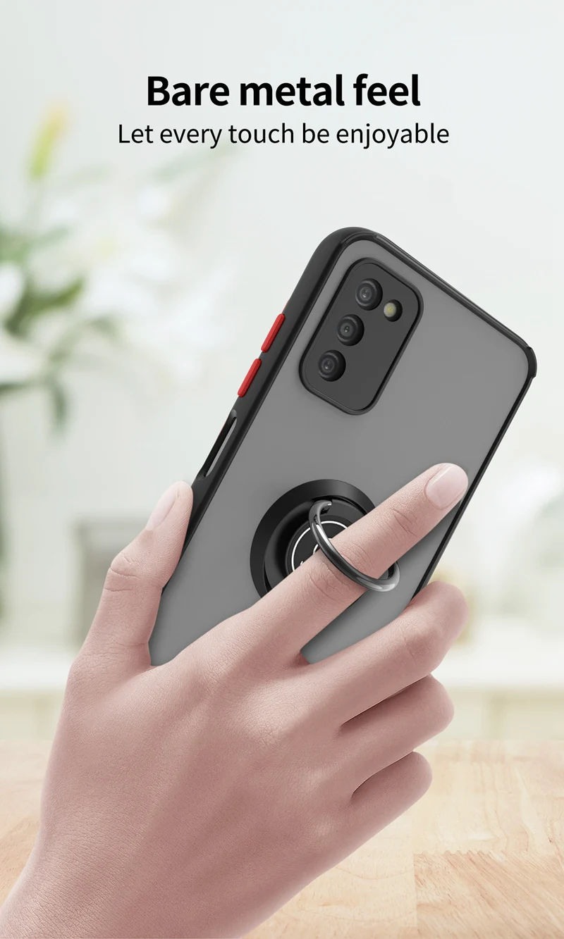 KEYSION Custodia Opaca di Moda per Samsung A03S A02S A03 A21S A20S A11 Anello Trasparente Del Basamento Della Copertura Del Telefono Antiurto per Gal_voghion.com