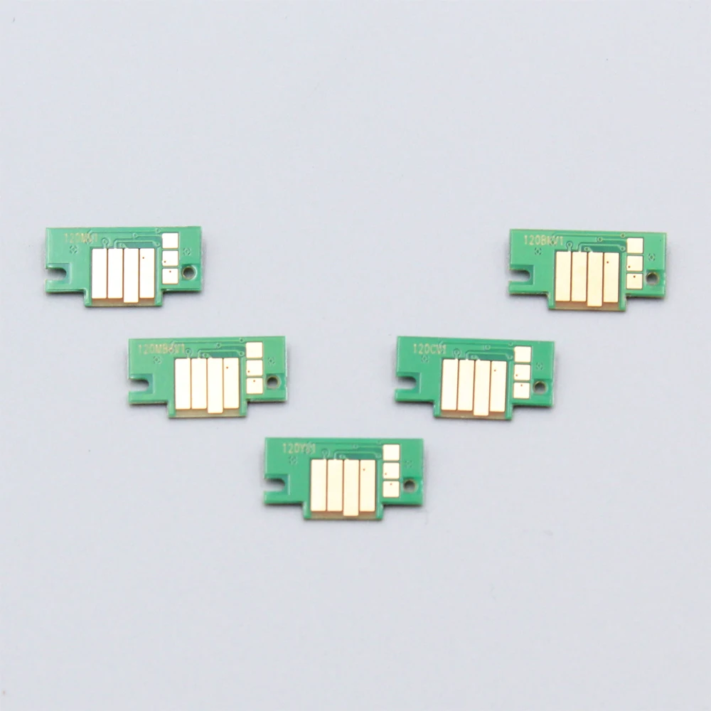 5 Colori Pfi-120 Pfi120 Chip Cartuccia D'Inchiostro Per Canon Imageprograf Tm-200 Tm200 Tm-205 Tm-300 Tm-305 Tm300 Tm305 Chip Stampante