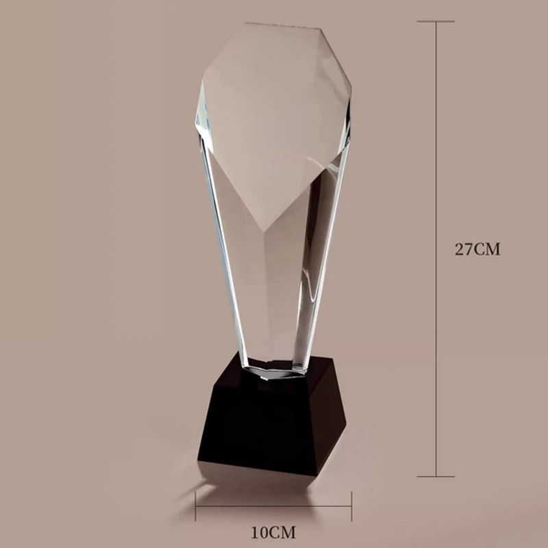 Customized High-end Crystal Trophy, Enterprise Outstanding Employee Annual Meeting Award Souvenir Commemorative, Home Decor, 1Pc