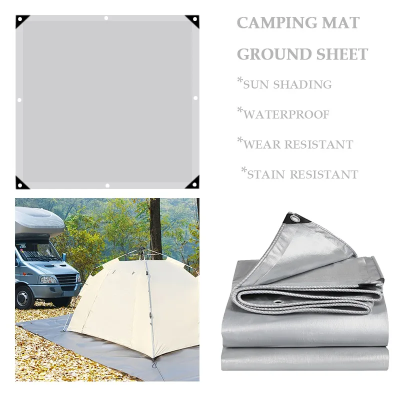 180GSMWaterproofTentMatCampingGroundSheetPECoatingTarpaulin