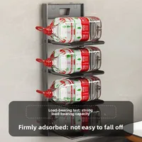 Multi-layer Suction Wall-mounted Dish Rack for Preparing Dishes in The Kitchen - Foldable Storage Rack for Easy Storage 3