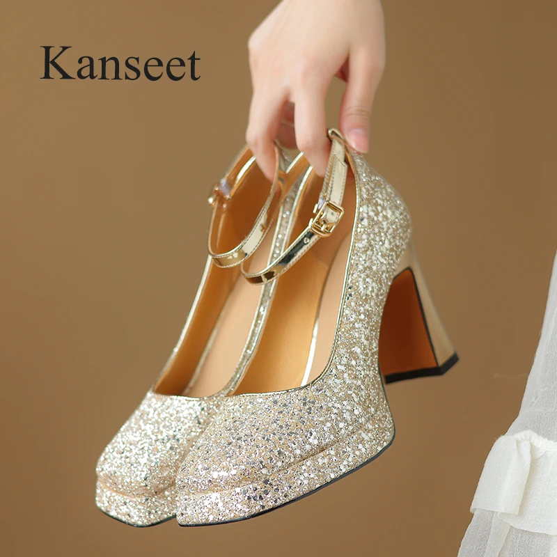 

Туфли-лодочки женские на платформе высотой 9 см, с ремешком на щиколотке