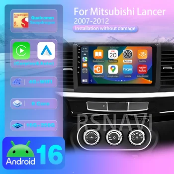 Android 16 para Mitsubishi Lancer 2007-2013, Pantalla Autoradio Estéreo, Carplay, Radio para Auto, Reproductor Multimedia, Cámara 2K 360 1