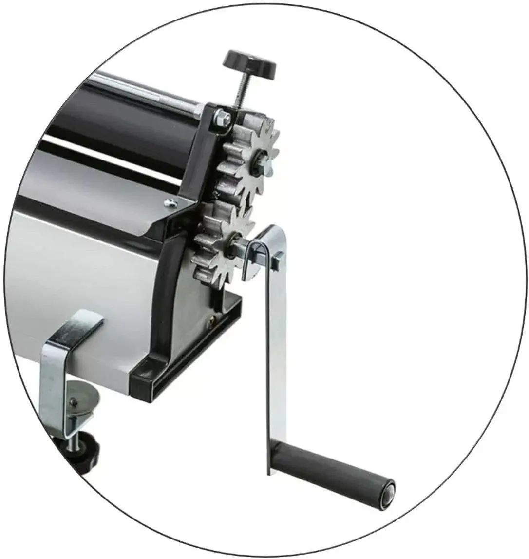 Roller Machine with Hand Crank - Pasta Maker, Dough Features Non-Stick Rollers with Thickness Co 4