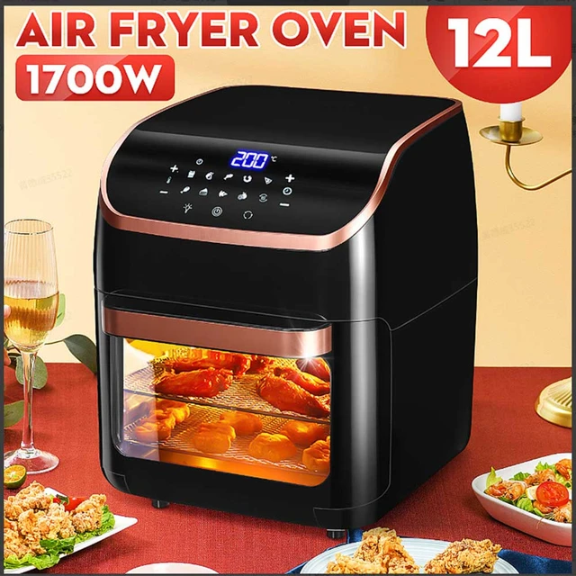 12L Intelligent Air Fryer Electric Oven Fully Automatic Fryer With  Perspective Rotation Friggitrice Ad Aria - AliExpress