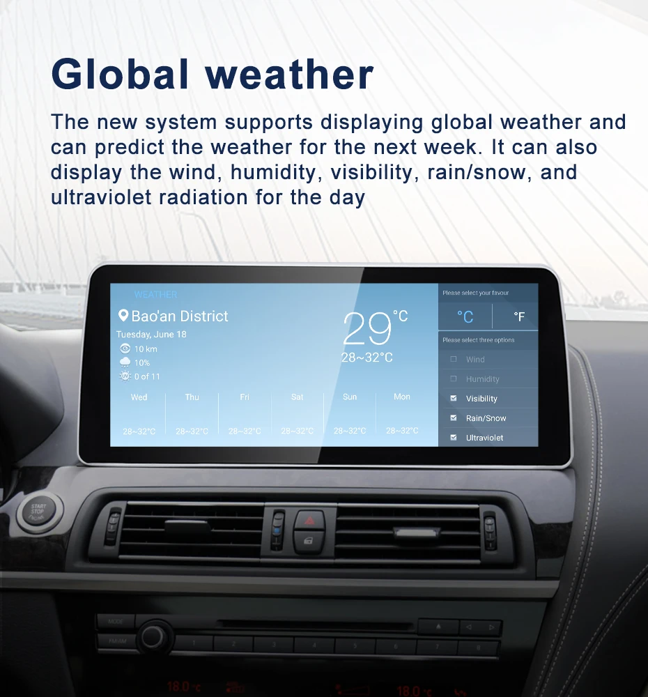 2024 New ID6 ID7 ID8 UI Android System Wireless Carplay AUTO For BMW 6Series F12