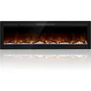 72 Inch Electric Fireplace, Recessed Fireplace Insert and Wall Mount Fireplace Heater with Remote & Touch Control, Adjustable 1