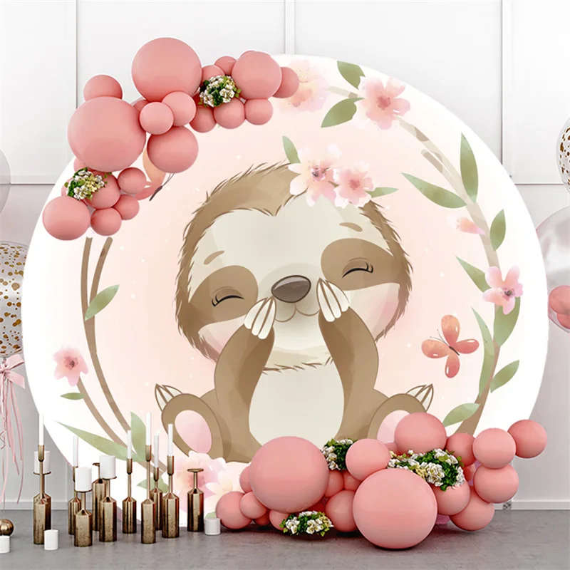Birthday Backdrop Children&s Decoration Round Cartoon Animals Party Decorations Custom Background Backdrops Photozon
