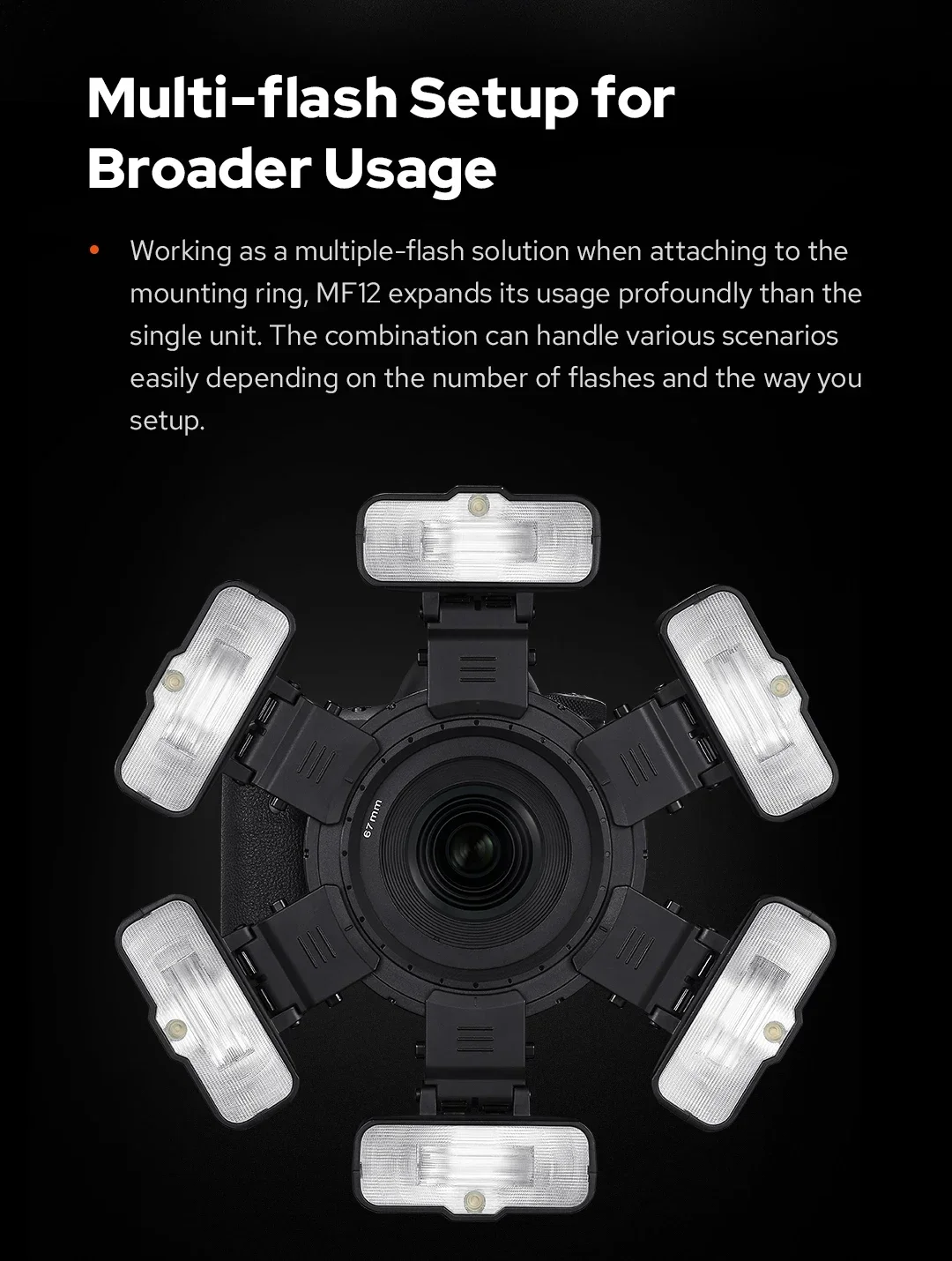 Description Picture 6 of itemGodox MF12 K2 Macro Flash Speedlite 2.4G Wireless Control TTL/M Mode Built-in Lithium Battery for Nikon Iconic Brand Iconic Brand Fuji Olympus