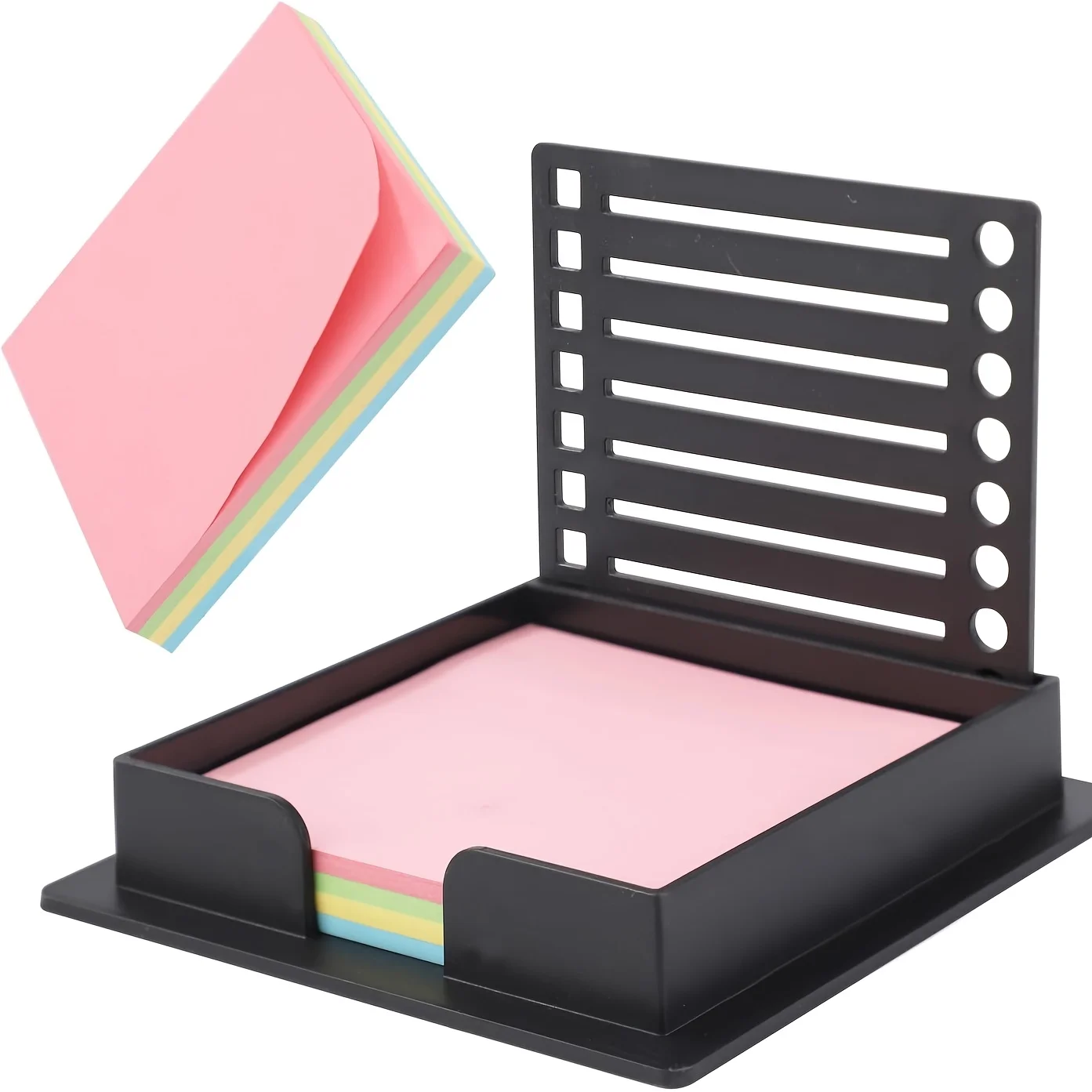 Sticky Notes Holder with Stylish Stencil and Dispenser