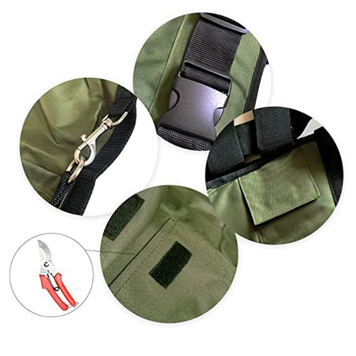 BAAU Fruit Picking Bag Garden Apron Adjustable Harvest Gardening Aprons Outdoor Farm Orchard Storage Pouch Foraging Pockets