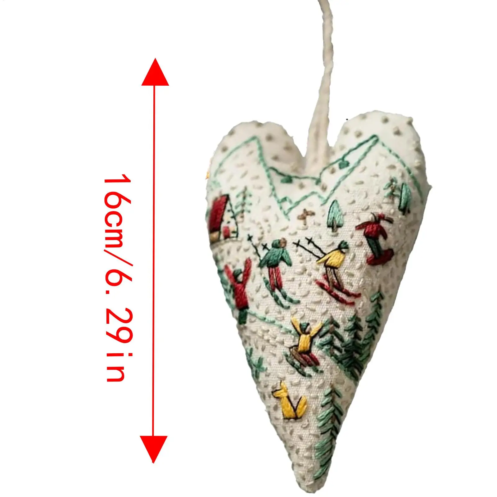 Beginner Embroidery Kit For Adults Heart Ornament Practice Kit Art Craft For Home Wall Decor Adults Seniors Hobby Relaxation