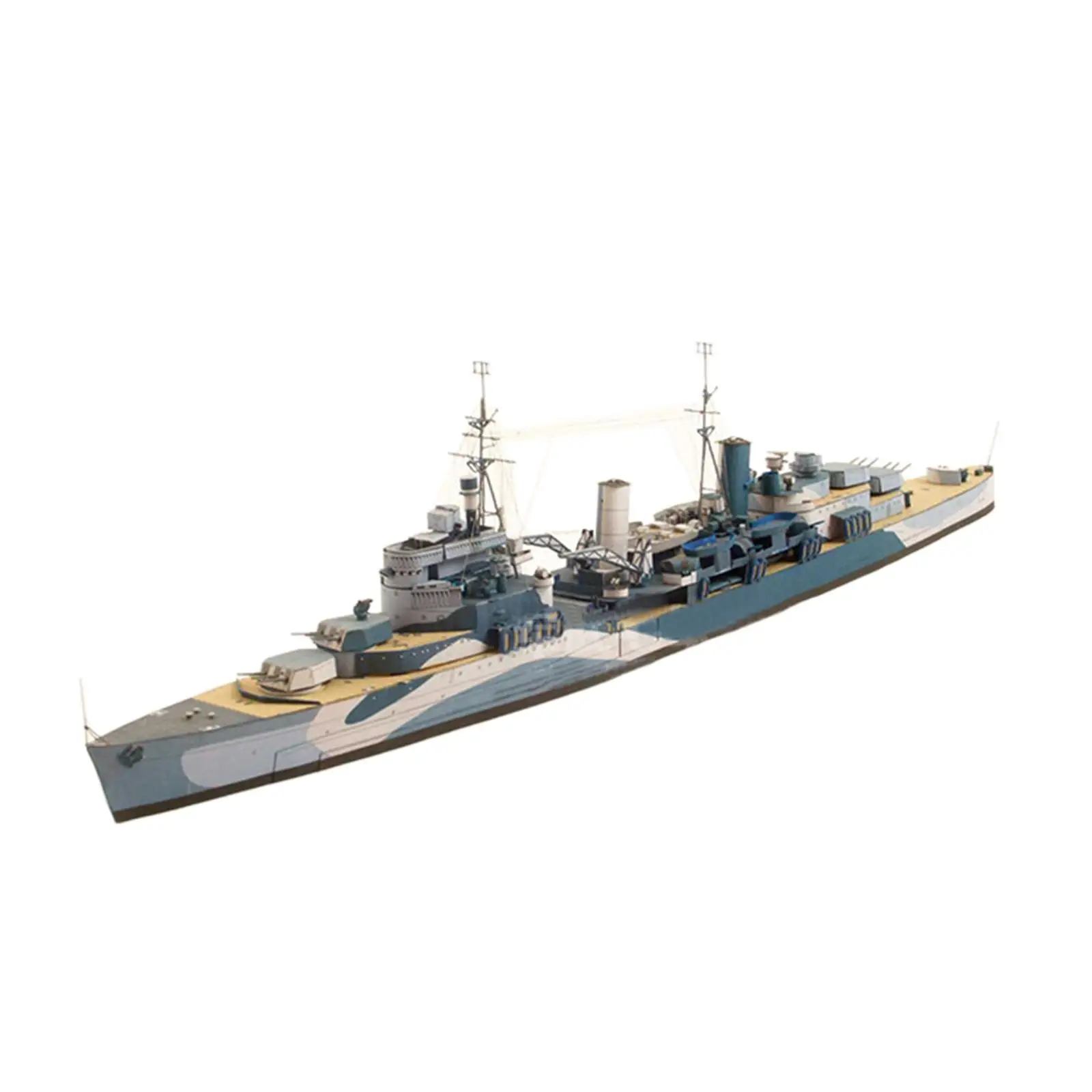 1:400 Scale Model 3D Puzzle Boat Light Cruiser Handmade Unfinished Sailboat Ship for Shelf Desktop Decor Boy Toy Birthday Gift