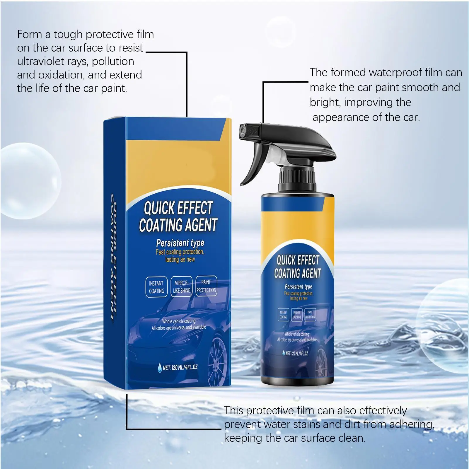 new 120ml Advanced Car Quick-acting Coating Agent Spray Professional Car Coating Spray High Protection Quick Car Scratch Remover