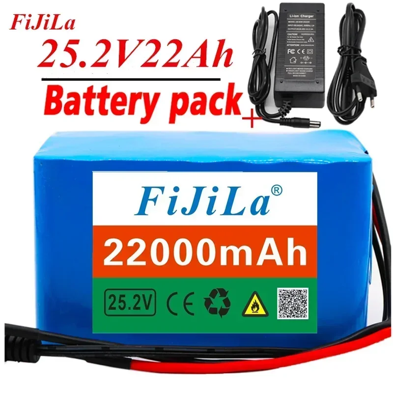 

6s4p 24V 22Ah 18650 Battery Lithium Battery 25.2v 22000mAh Electric Bicycle Moped /Electric/Li ion Battery Pack with + charger