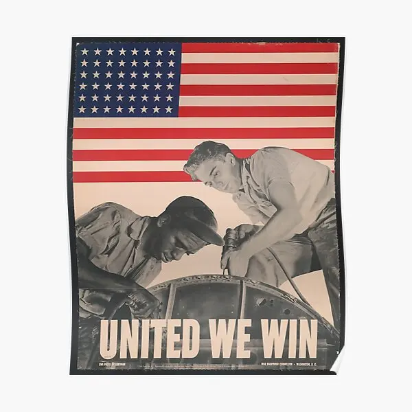 

United We Win плакат Декор Настенная роспись комнатная живопись винтажное забавное украшение картина Печать искусство современный дом без рамки