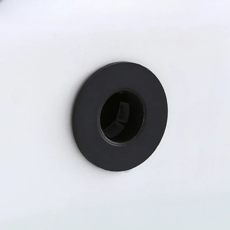 Sink overflow cover Overflow Cover Black Silver Gold Vintage Bronze Brass Bathroom Basin Faucet Sink Six-foot Ring Insert Replacement