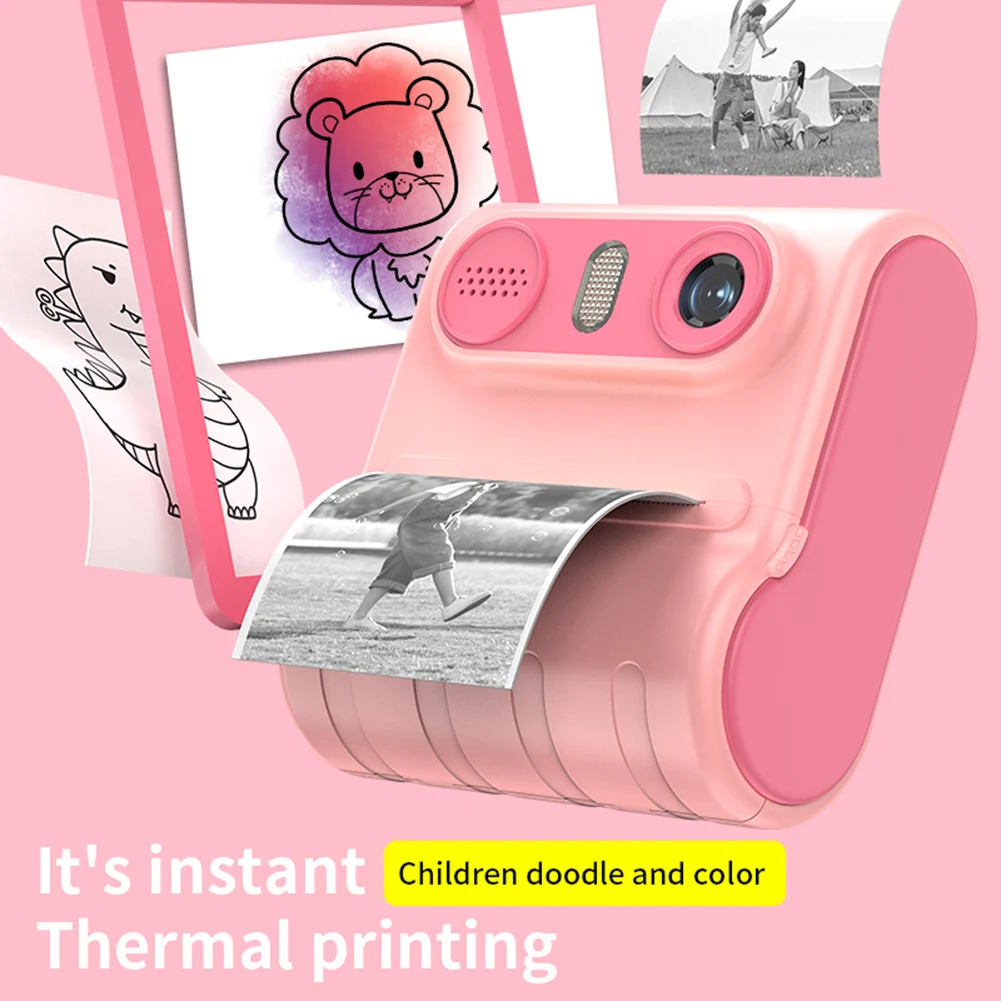 Children 1080P HD Digital Camera Toys Instant Print 1080P Child Selfie Camera Toy 2.4 Inch Thermal Printer For Girls Boys Gift digital camera