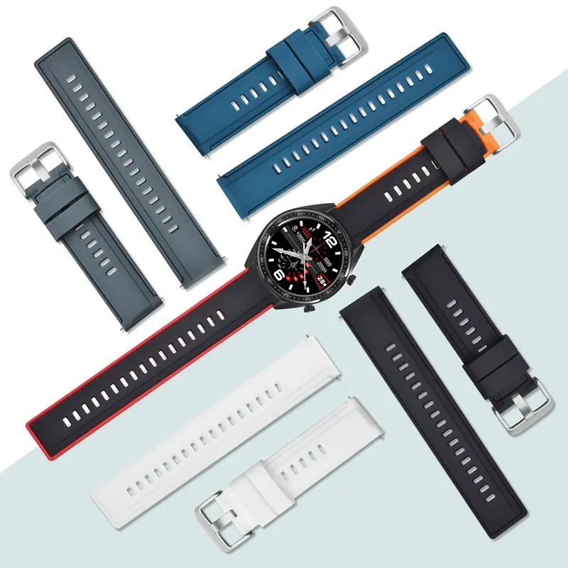 ANNEFIT Silicone Watch Bands 18mm 20mm 22mm Quick Release Soft Sport Watchband Wristband Replacement Bracelet