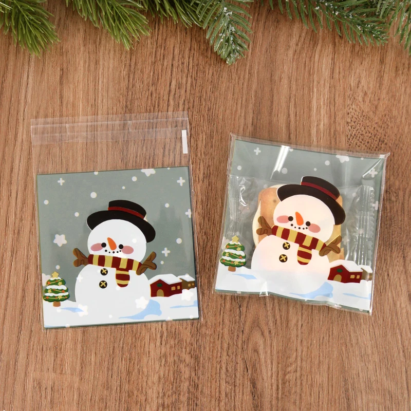 Sacchetti Regalo Natalizi 12 Pezzi | Con Motivi Babbo Natale, Alce, Pupazzo Di Neve - Foto 2