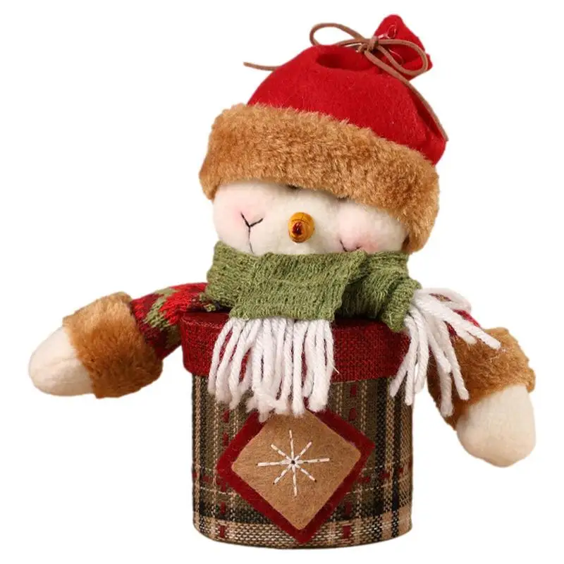 

Christmas Santa Claus Doll Gift Box | Christmas Eve Fruit Jar Cartoon Snowman Ping Fruit Box Party Treat Candy Box Decoration