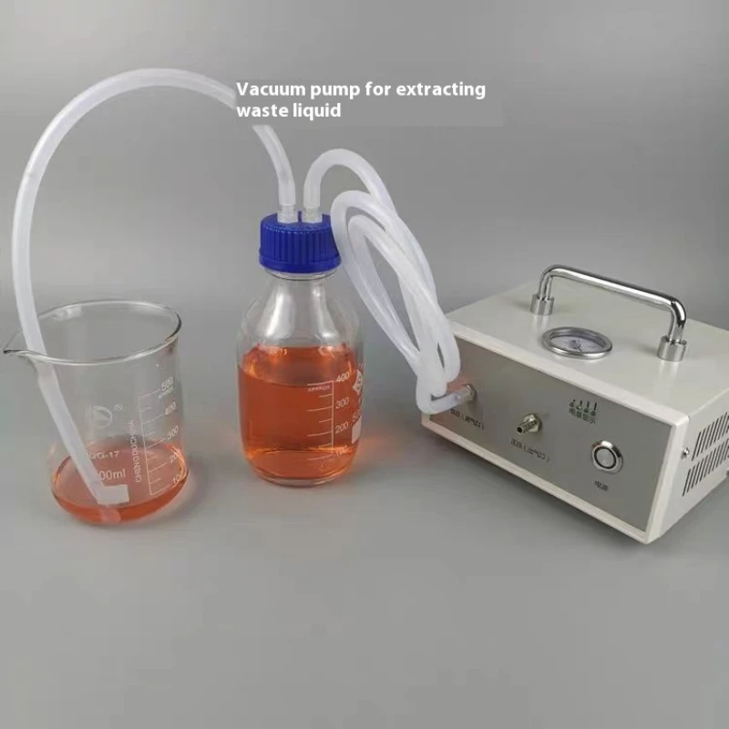 Lab น้ํามันฟรี Micro ไดอะแฟรมปั๊มสูญญากาศไฟฟ้ามินิดูดกรองปั๊ม AC 100-240V ปรับ Pressure-80KPA 10L/MIN 1