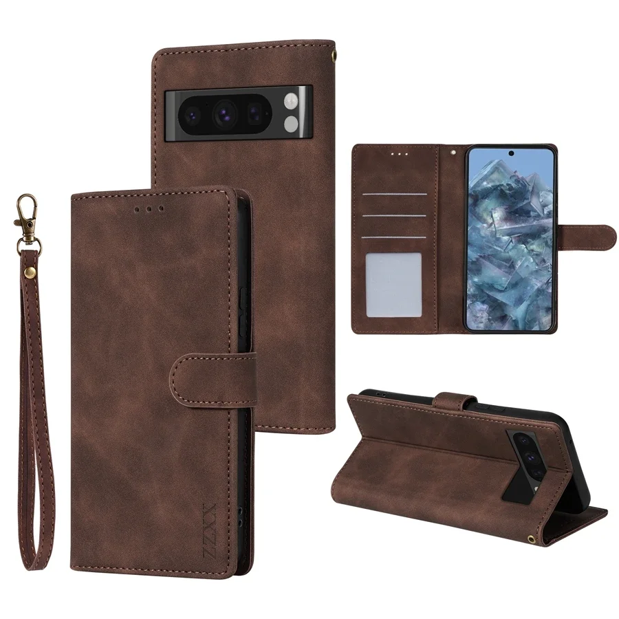 Elegant PU Leather Magnetic Flip Wallet Case with Photo Frame & Card Slot