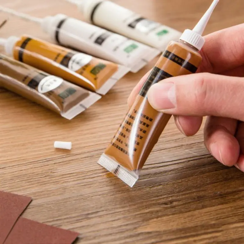 Light Teak Solid Wood Furniture Refinish Repair Color Paste Living Room Wood Floor Scratches Foot Line Repair Paint Cream Sound wood furniture repair markers